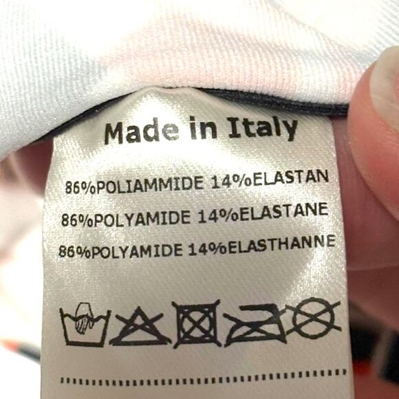 NWT Fendi Bikini - US Size 8 - Black/White/Orange Bold Abstract Geometric - Picture 3 of 16